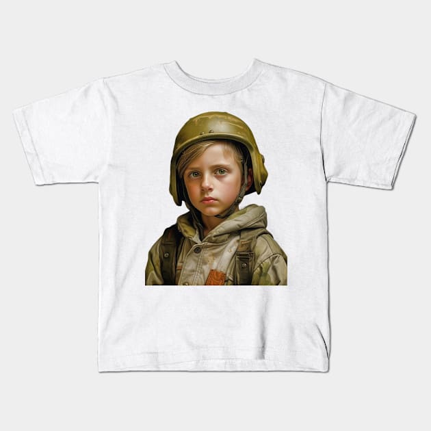 Innocent Valor: The Courageous Journey of a Young Soldier Kids T-Shirt by Unboxed Mind of J.A.Y LLC 